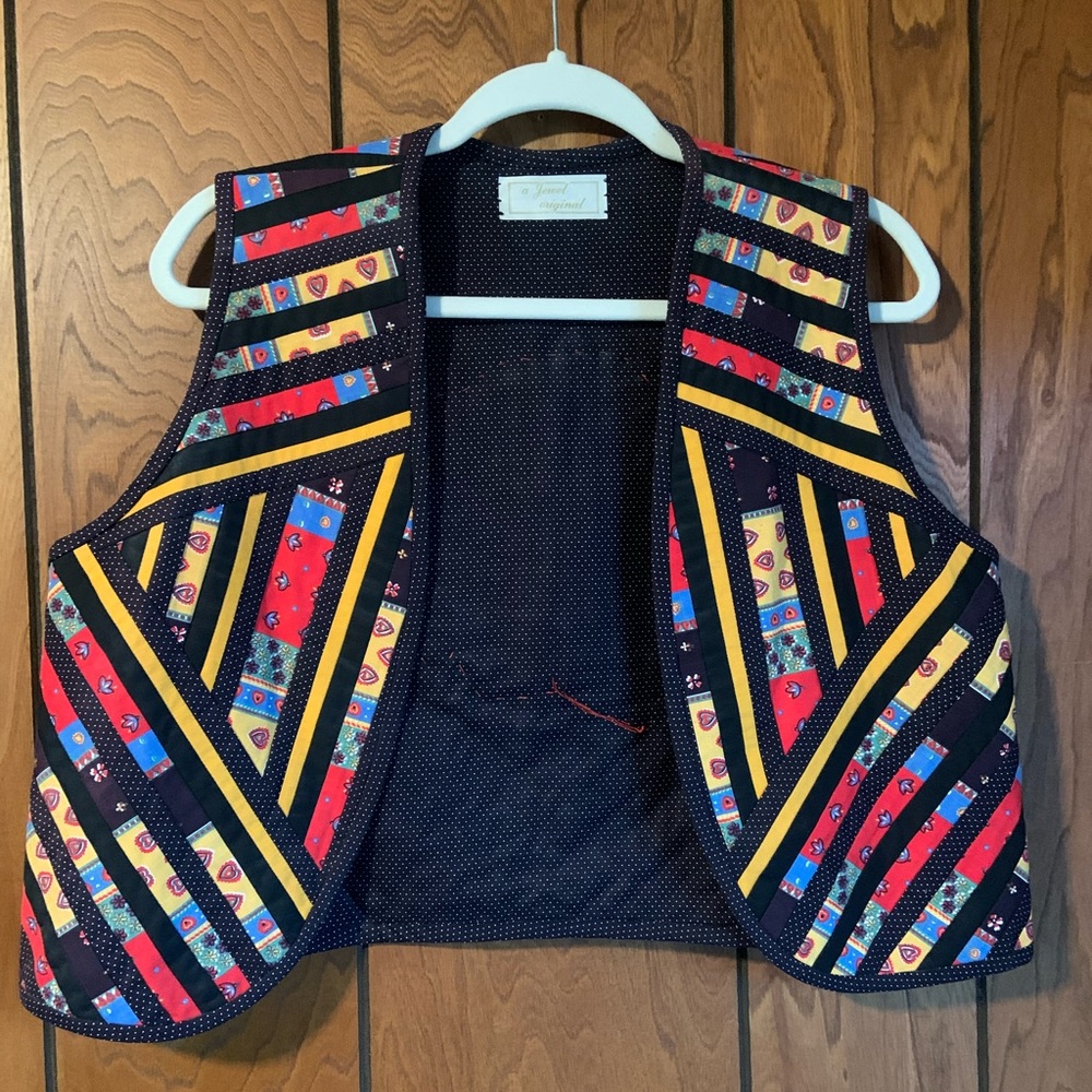 One of a kind handmade patchwork vest